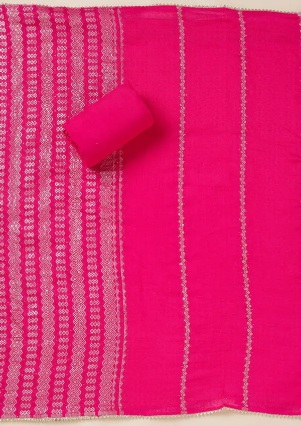 Rani_Pink_Dola_Silk_Gold_Zariwork_Unstitched_Dress_Material_With_Matching_Bottom_And_Dupatta