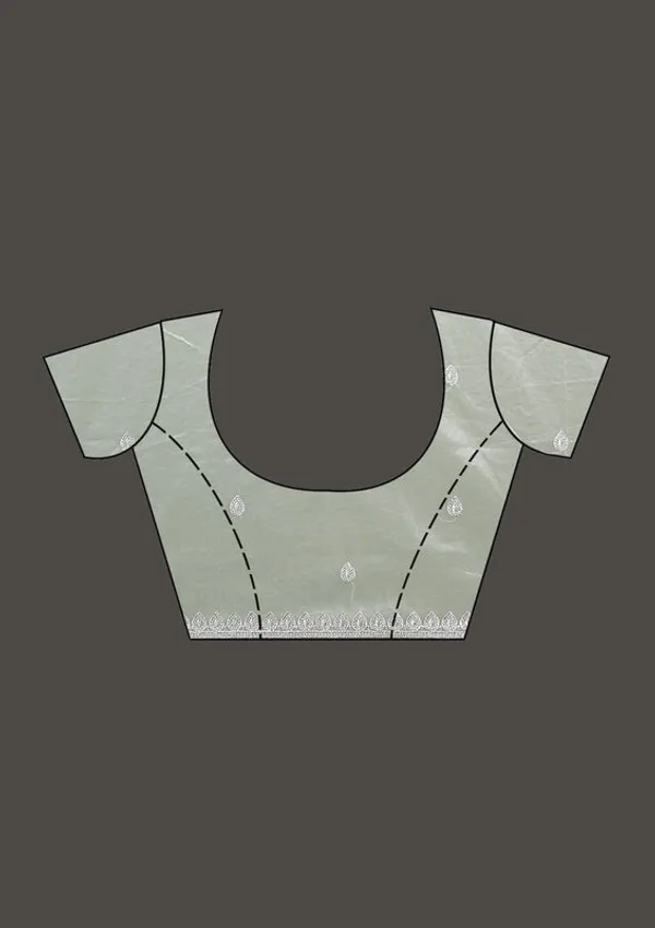 Pista_Green_Organza_Cutwork_Saree_With_Matching_Blouse_Piece