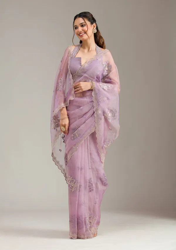 Lavender_Tissue_Gold_Stonework_Saree_With_Matching_Blouse_Piece