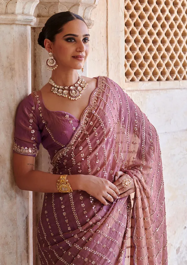 Lavender_Tissue_Cutdana_Saree_With_Matching_Blouse_Piece
