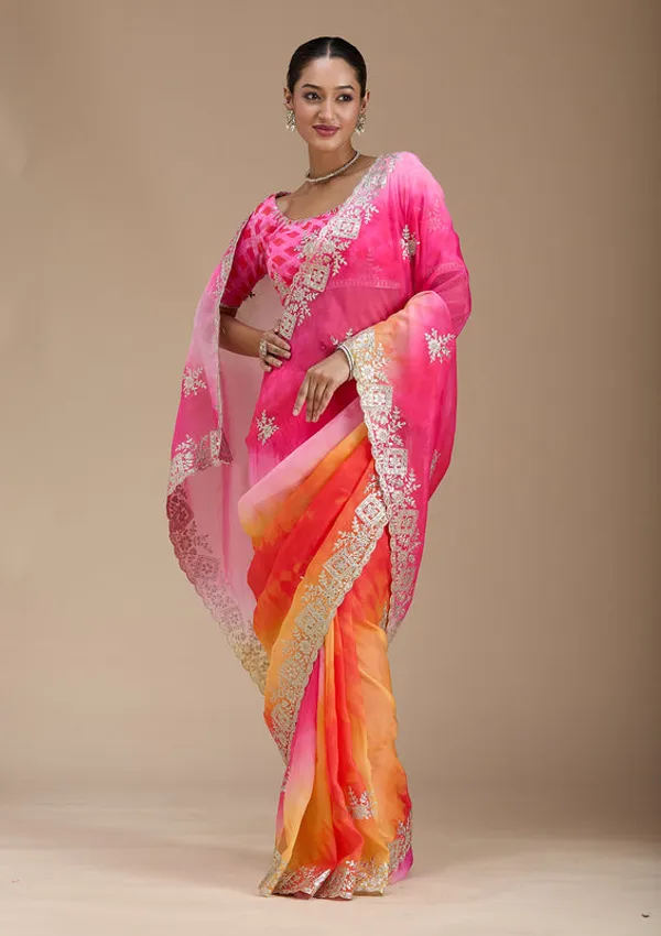 Pink_Crepe_Gotapatti_Saree_With_Matching_Blouse_Piece