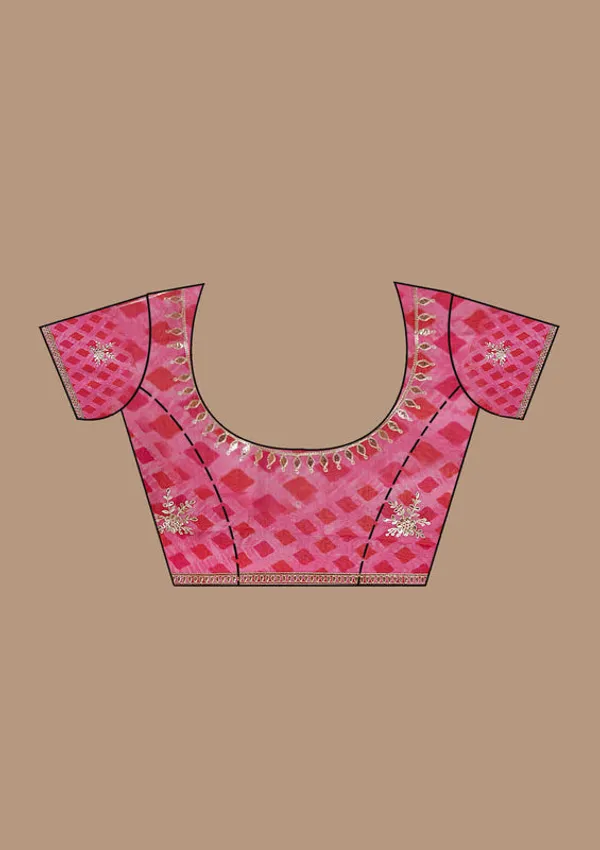 Pink_Crepe_Gotapatti_Saree_With_Matching_Blouse_Piece