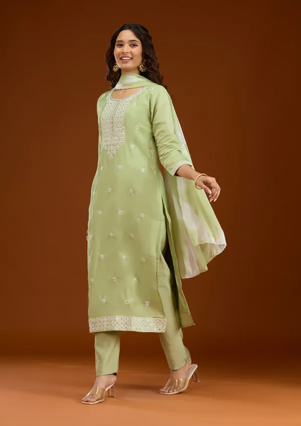 Pista_Green_Crepe_Threadwork_Straight_Kurta_With_Pant_Regular_And_Dupatta