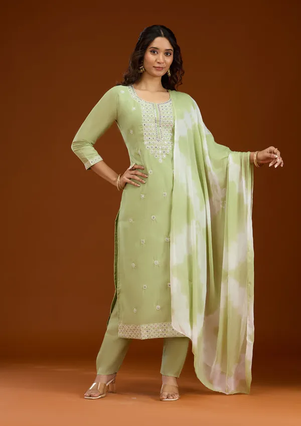Pista_Green_Crepe_Threadwork_Straight_Kurta_With_Pant_Regular_And_Dupatta