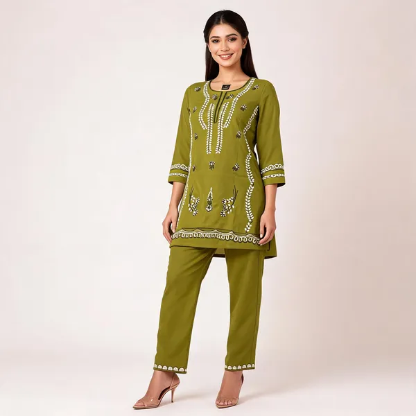 Olive_Green_Rayon_Straight_Embroidered_Kurta_Set_For_Women