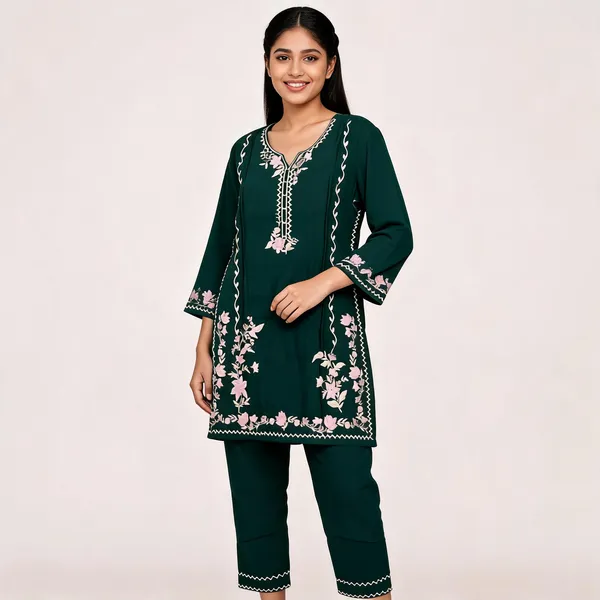 Green_Rayon_Straight_Embroidered_Kurta_Set_For_Women