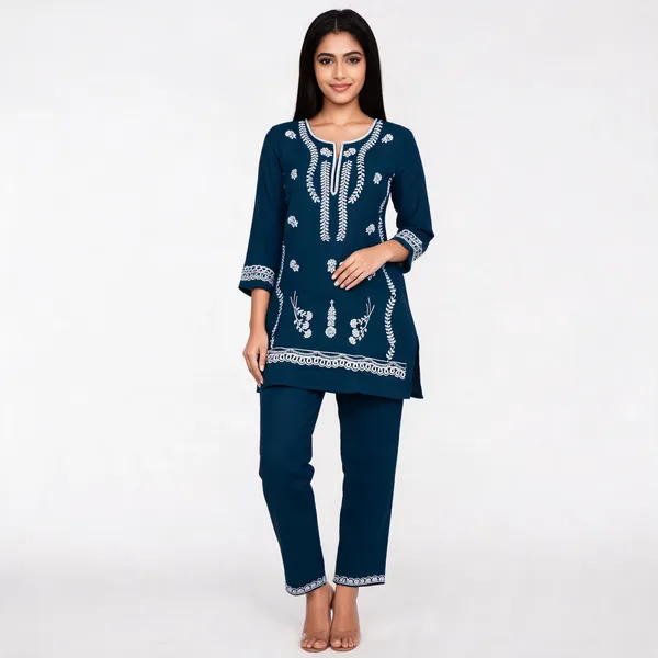 Navy_Blue_Rayon_Straight_Embroidered_Kurta_Set_For_Women