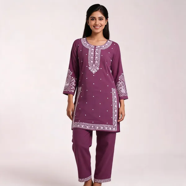 Purple_Rayon_Straight_Embroidered_Kurta_Set_For_Women