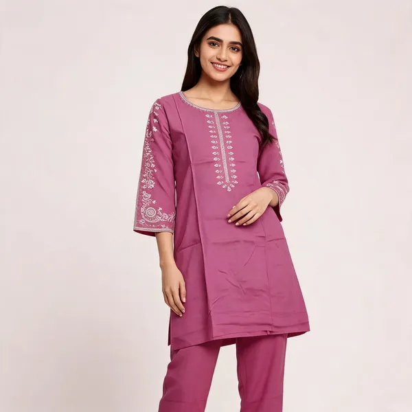 Pink_Rayon_Straight_Embroidered_Kurta_Set_For_Women