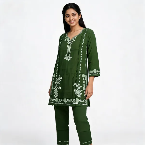 Green_Rayon_Straight_Embroidered_Kurta_Pant_Set_For_Women