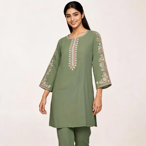 Sage_Green_Rayon_Straight_Embroidered_Kurta_Set_For_Women