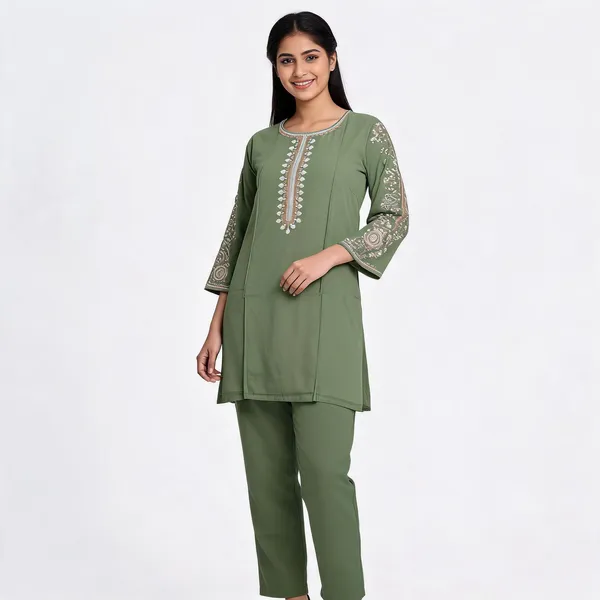 Sage_Green_Rayon_Straight_Embroidered_Kurta_Set_For_Women