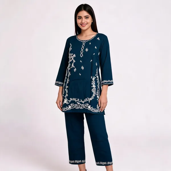 Navy_Rayon_Straight_Embroidered_Kurta_Set_For_Women