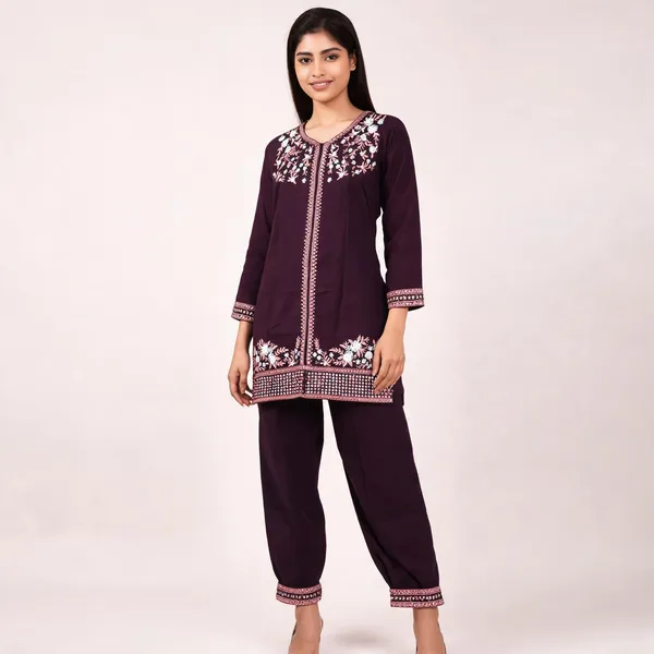 Purple_Rayon_Straight_Embroidered_Kurta_Set_For_Women