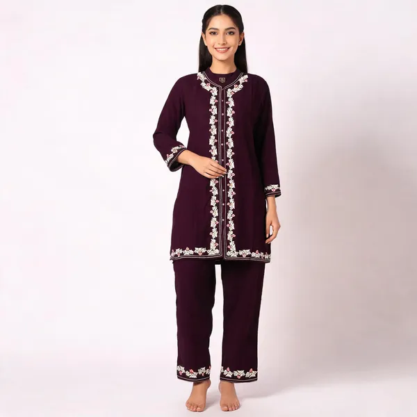 Purple_Rayon_Straight_Embroidered_Kurta_Set_For_Women