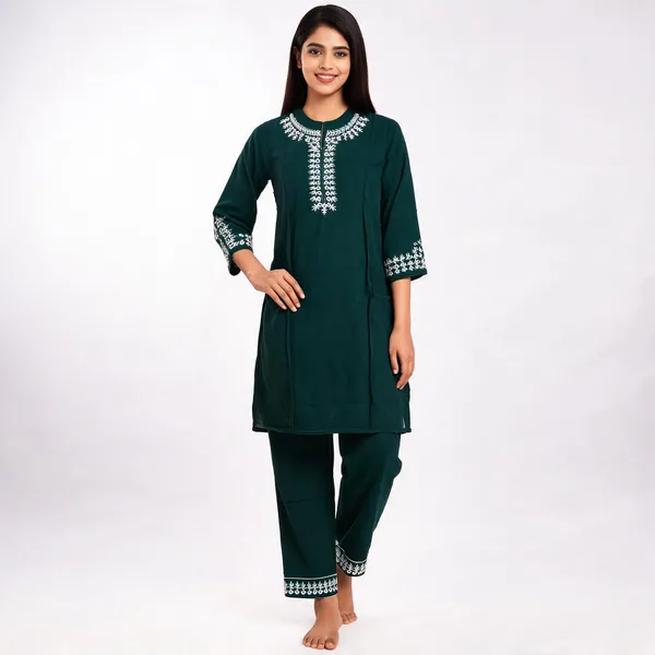 Green_Rayon_Straight_Embroidered_Kurta_Pajama_Set_For_Women