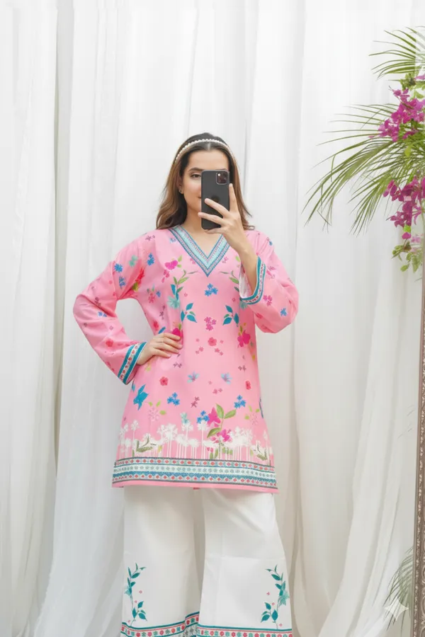 Pink_Floral_Printed_Straight_Kurta_Co-Ord_Set_For_Women