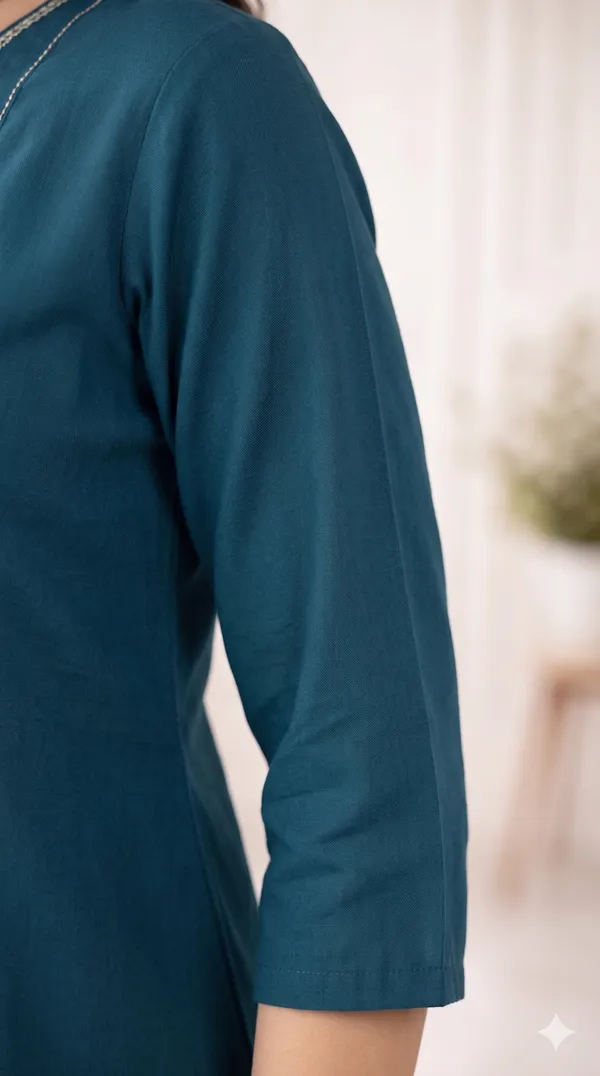 Teal_Embroidered_Straight_Kurta_For_Women