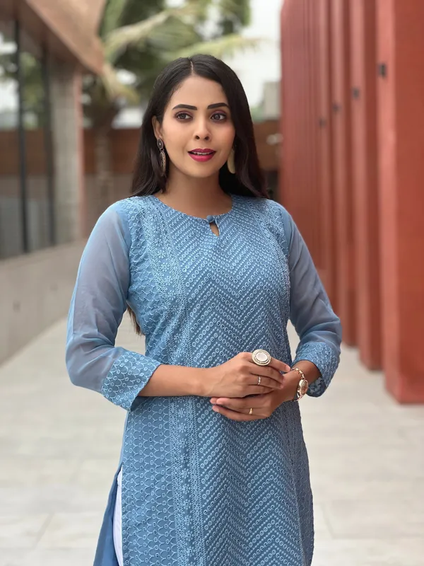 Blue_Patterned_Straight_Kurta_For_Women