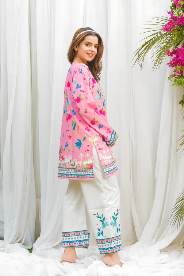 Pink_Floral_Printed_Straight_Kurta_Co-Ord_Set_For_Women