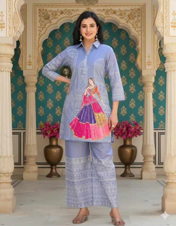 Blue_Printed_Straight_Kurta_Co-Ord_Set_For_Women
