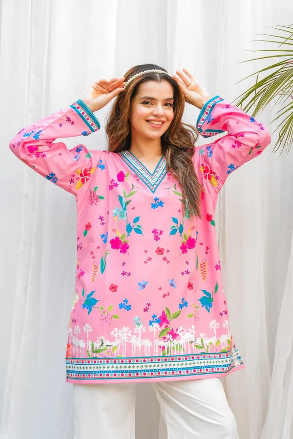Pink_Floral_Printed_Straight_Kurta_Co-Ord_Set_For_Women