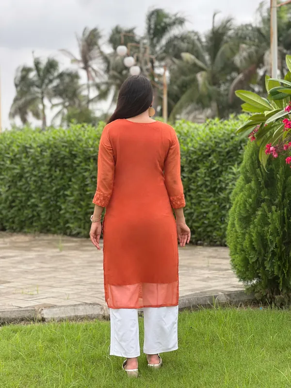 Orange_Embroidered_Straight_Kurta_For_Women