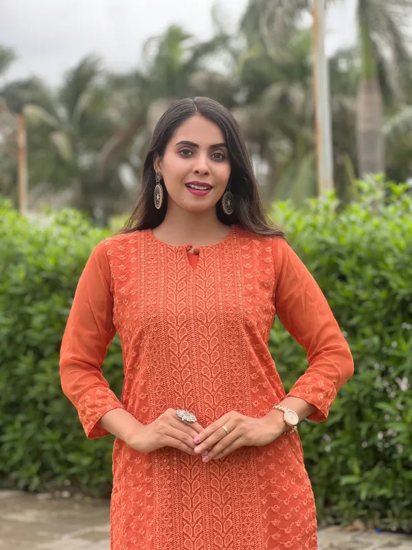 Orange_Embroidered_Straight_Kurta_For_Women