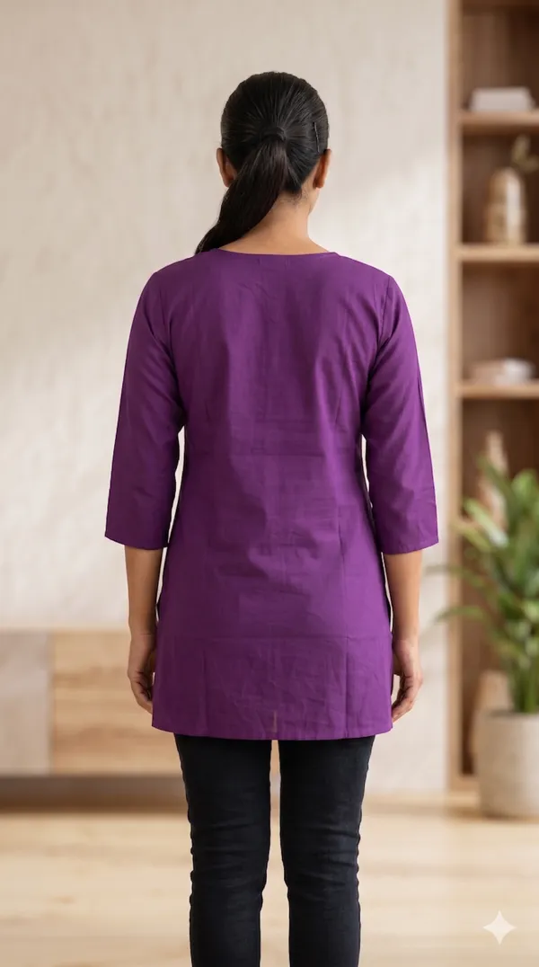 Purple_Embroidered_Straight_Kurti_For_Women