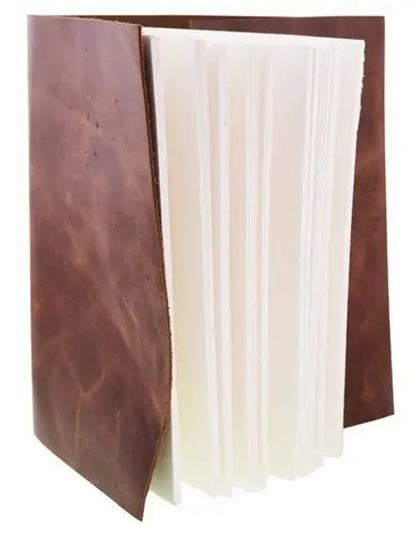 Handmade_Antique_Rustic_Brown_100%_Genuine_Buffalo_Leather_Journal_For_Writing_&_Sketching_-_Asymmetric_Wavy_Flap_With_Wrap-Around_Tie_Strap,_200_Unruled_Pages,_Portable_7X5_Inch_Hand-Stitched_Diary_For_Men_&_Women