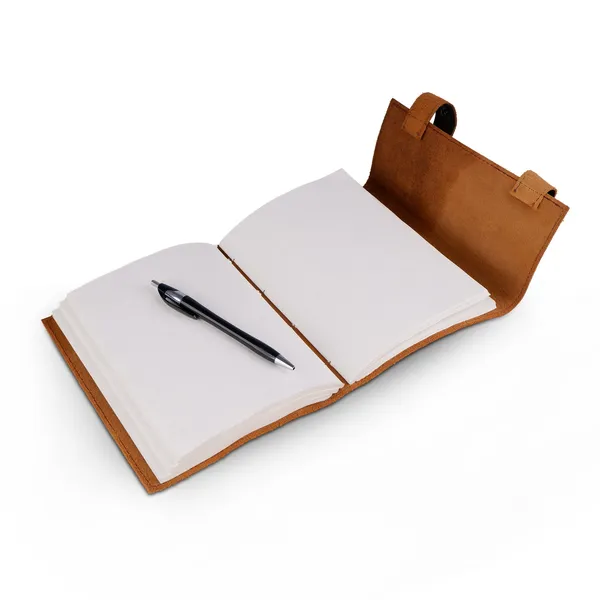 Handmade_Dark_Chocolate_Brown_100%_Genuine_Buffalo_Leather_Journal_For_Writing_&_Sketching_-_Dual_Horizontal_Snap_Straps_With_Antique_Metal_Buttons,_200_Unruled_Pages,_Portable_7X5_Inch_Hand-Stitched_Diary_For_Men_&_Women
