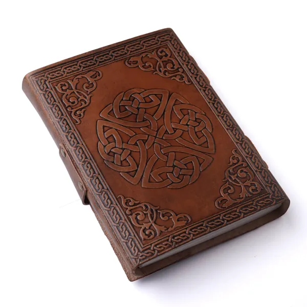 Handmade_Embossed_Royal_Indian_Elephant_Tan_Brown_100%_Genuine_Buffalo_Leather_Journal_For_Writing_&_Sketching_-_Vintage_Brass_Finish_Lock,_200_Unruled_Pages,_Portable_7X5_Inch_Hand-Stitched_Diary_For_Men_&_Women