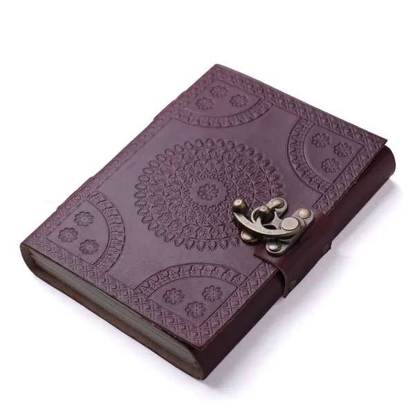 Deep_Plum_Buffalo_Leather_Embossed_Mandala_Lock_Ruled_Journal_200_Pages