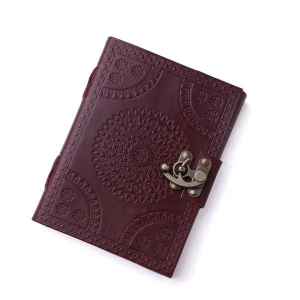 Deep_Plum_Buffalo_Leather_Embossed_Mandala_Lock_Ruled_Journal_200_Pages
