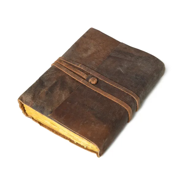 Handmade_Antique_Rustic_Brown_100%_Genuine_Buffalo_Leather_Journal_For_Writing_&_Sketching_-_Vintage_Wrap-Around_Tie_Cord_Closure,_200_Unruled_Pages,_Portable_7X5_Inch_Hand-Stitched_Diary_For_Men_&_Women