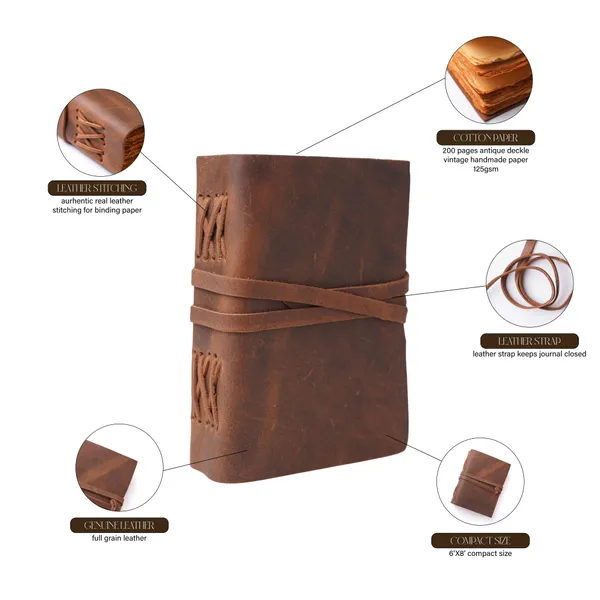 Tan_Brown_Buffalo_Leather_Cross-Stitch_Wraparound_Journal_200_Pages