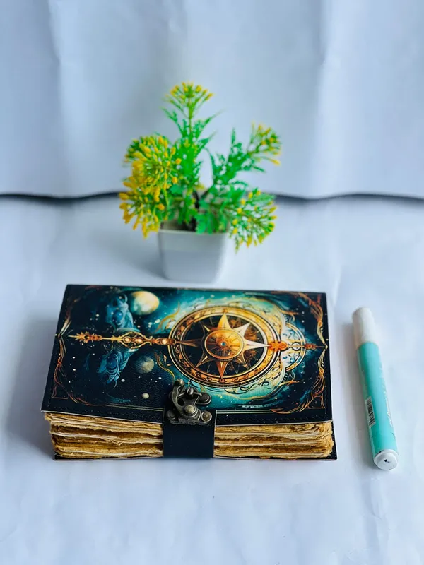 Handmade_High-Definition_UV_Printed_Celestial_Compass_Leather_Journal_With_Antique_Deckle_Edge_Paper_For_Writing_&_Sketching_-_Vintage_Brass_Finish_Lock,_200_Unruled_Pages,_Portable_7X5_Inch_Hand-Stitched_Diary