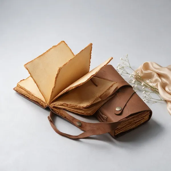Handmade_Natural_Tan_Brown_100%_Genuine_Buffalo_Leather_Journal_For_Writing_&_Sketching_-_Antique_Metal_Stud_Strap_Closure,_200_Unruled_Pages,_Portable_7X5_Inch_Hand-Stitched_Flap_Diary_For_Men_&_Women