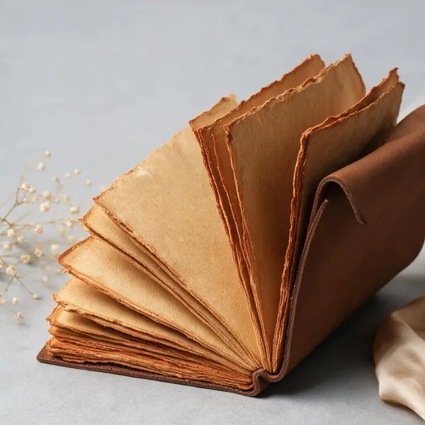 Handmade_Natural_Tan_Brown_100%_Genuine_Buffalo_Leather_Journal_For_Writing_&_Sketching_-_Envelope_Flap_With_Antique_Brass_Snap_Button,_200_Unruled_Pages,_Portable_7X5_Inch_Hand-Stitched_Diary_For_Men_&_Women