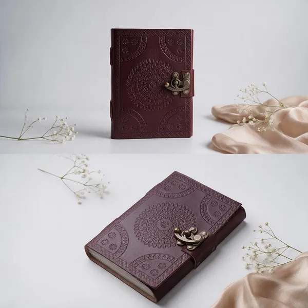 Deep_Plum_Buffalo_Leather_Embossed_Mandala_Lock_Ruled_Journal_200_Pages