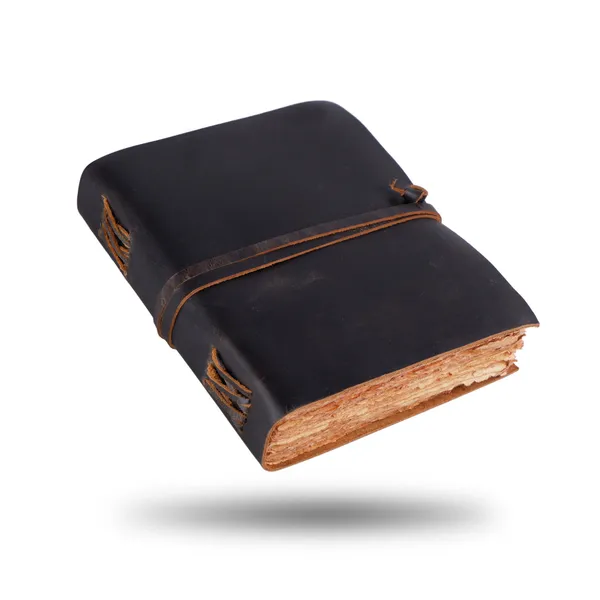 Handmade_Vintage_Midnight_Black_100%_Genuine_Buffalo_Leather_Journal_With_Antique_Deckle_Edge_Paper_For_Writing_&_Sketching_-_Cross-Laced_Spine_Details_With_Wrap-Around_Tie_Strap,_200_Unruled_Pages,_Portable_7X5_Inch_Diary_For_Men_&_Women