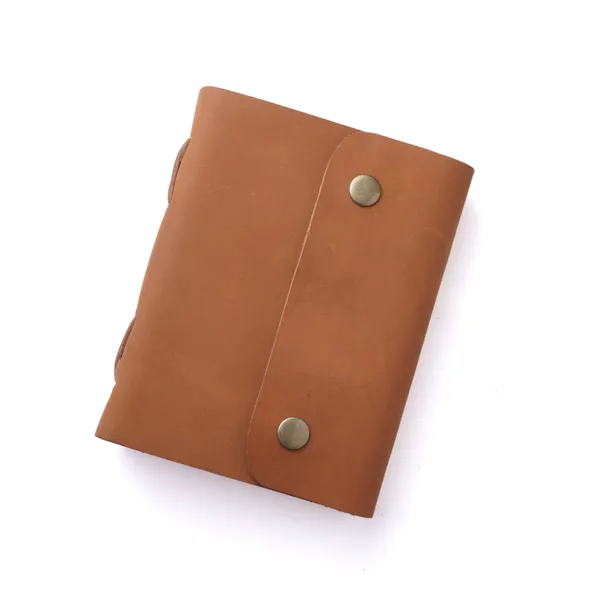 Handmade_Vintage_Tan_Brown_100%_Genuine_Buffalo_Leather_Journal_With_Antique_Burnt_Deckle_Edge_Paper_For_Writing_&_Sketching_-_Dual_Snap_Button_Closure_With_Cross-Stitched_Spine,_200_Unruled_Pages,_Portable_7X5_Inch_Diary_For_Men_&_Women
