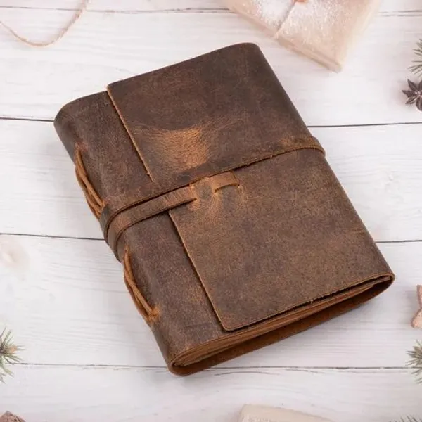 Antique_Brown_Buffalo_Leather_Wraparound_Ruled_Journal_200_Pages_7X5_In