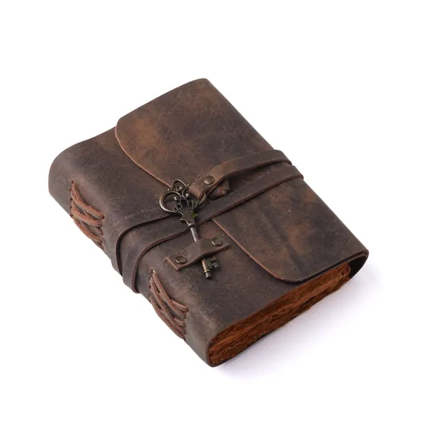 Dark_Brown_Buffalo_Leather_Wraparound_Key_Lock_Journal_200_Pages
