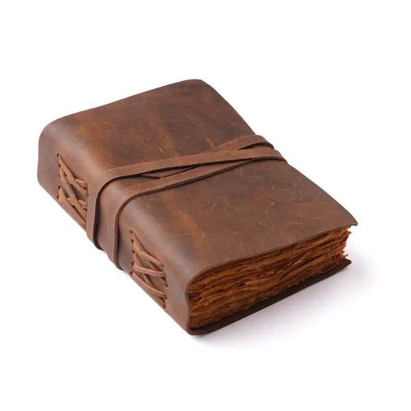 Tan_Brown_Buffalo_Leather_Cross-Stitch_Wraparound_Journal_200_Pages