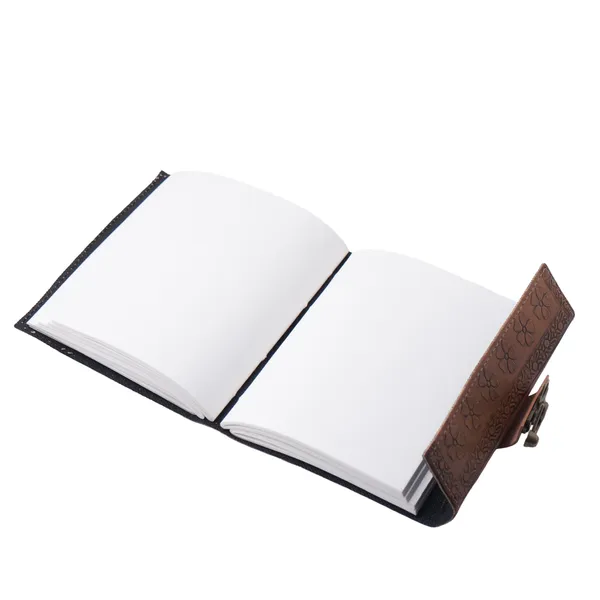 Handmade_Seven_Chakra_100%_Genuine_Buffalo_Leather_Journal_-_200_Unruled_Pages,_Portable_7X5_Inch,_Hand-Stitched_Binding_With_Vintage_Brass_Finish_Lock