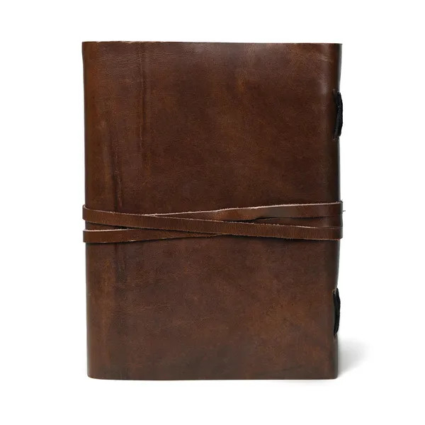 Handmade_Dark_Chocolate_Brown_100%_Genuine_Buffalo_Leather_Journal_With_Antique_Deckle_Edge_Paper_For_Writing_&_Sketching_-_Minimalist_Leather_Wrap_Strap_With_Slot_Loop,_200_Unruled_Pages,_Portable_7X5_Inch_Hand-Stitched_Diary_For_Men_&_Women