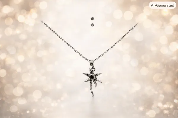 Silver_Palm_Chain_Pendant_Necklace_For_Women