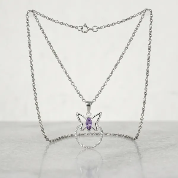 Silver_Butterfly_Chain_Pendant_Jewellery_For_Women
