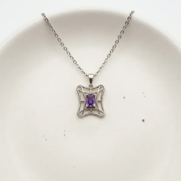 Silver_Purple_Stone_Geometric_Pendant_Chain_Necklace_For_Women